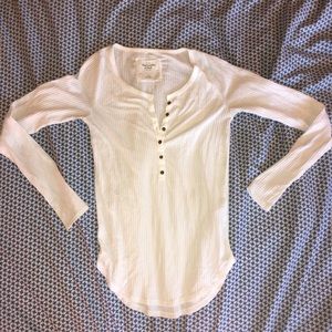 Abercrombie white Henley top